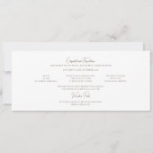 Minimalist Line Art Romantic Couple with Bouquet 招待状 (裏面)