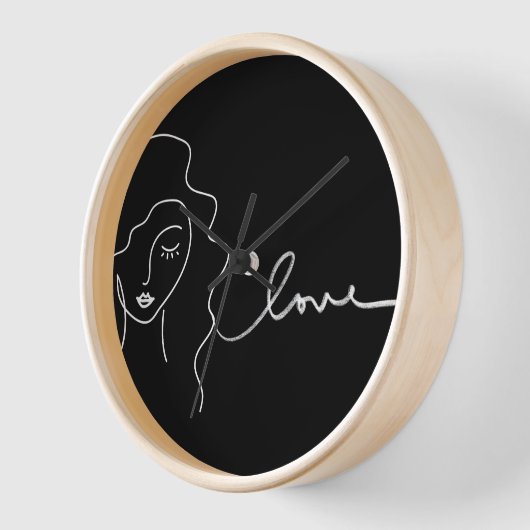 Minimalist Line Art Wall Clock 壁時計 (傾斜)