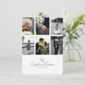 Minimalist Line Romantic Lavender Hand in Hand サンキューカード (スタンド正面)