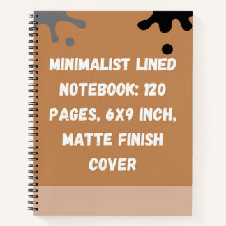 Minimalist Lined Notebook: 120 Pages ノートブック