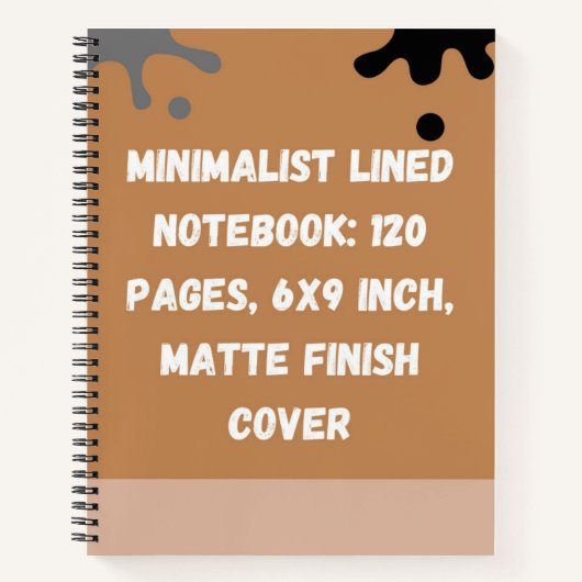 Minimalist Lined Notebook: 120 Pages ノートブック (正面)