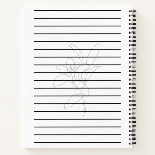 Minimalist Lined Notebook: 120 Pages ノートブック (裏面)