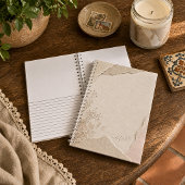 Minimalist Linen Torn Paper Botanical Neutral ノートブック
