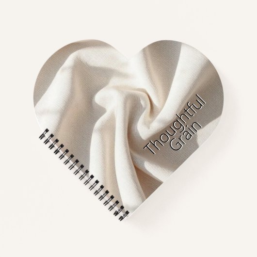 Minimalist Linen Weave | Natural Textured Fabric ノートブック (正面)