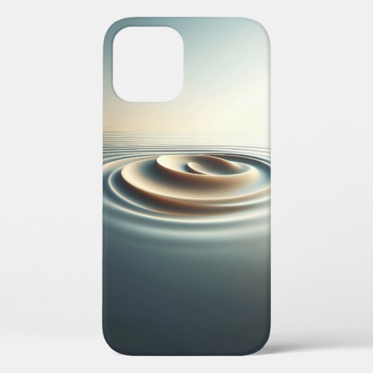Minimalist Liquid Ripple Phone Case Creamy abstrac Case-Mate iPhoneケース (裏面)