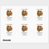 Minimalist Little Turkey Baby Shower ラウンドシール (シート)