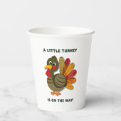 Minimalist Little Turkey Baby Shower 紙コップ (裏面)