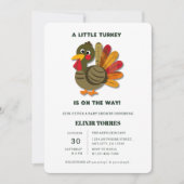 Minimalist Little Turkey Baby Shower Invitation 招待状 (正面)