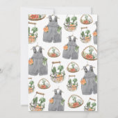 Minimalist Locally Grown Baby Shower 招待状 (裏面)