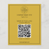 Minimalist Logo and QR Code Business Marketing チラシ (正面)