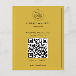 Minimalist Logo and QR Code Business Marketing チラシ