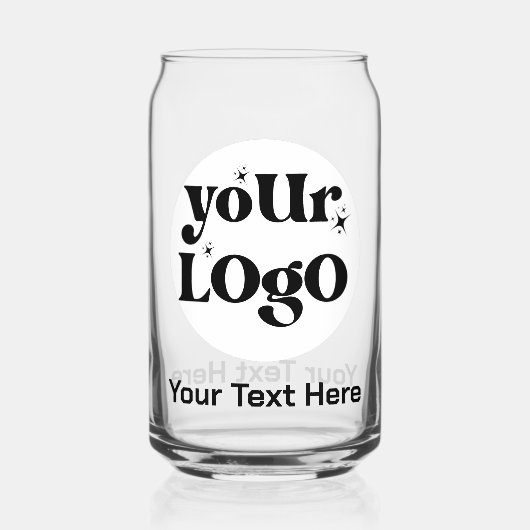 Minimalist Logo and Text Business ガラス缶 (正面)