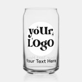 Minimalist Logo and Text Business ガラス缶 (裏面)