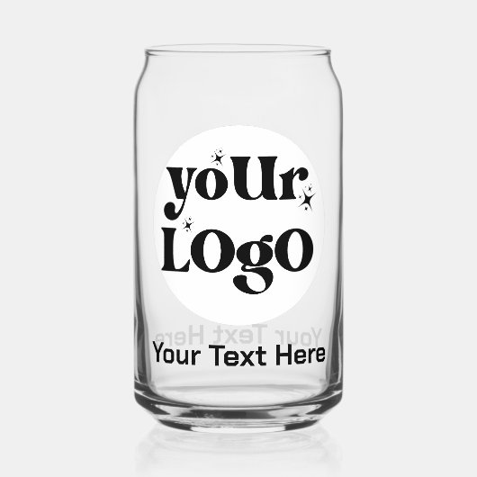 Minimalist Logo and Text Business ガラス缶 (裏面)