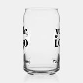 Minimalist Logo and Text Business ガラス缶 (左)