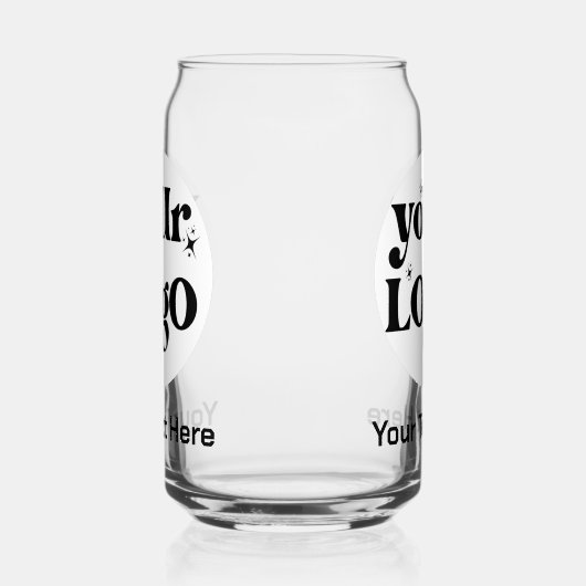 Minimalist Logo and Text Business ガラス缶 (左)