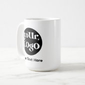 Minimalist Logo and Text Business コーヒーマグカップ (正面左)