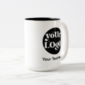 Minimalist Logo and Text Business ツートーンマグカップ (正面右)