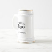 Minimalist Logo and Text Business ビールジョッキ (正面左)