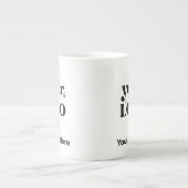 Minimalist Logo and Text Business ボーンチャイナマグカップ (正面)