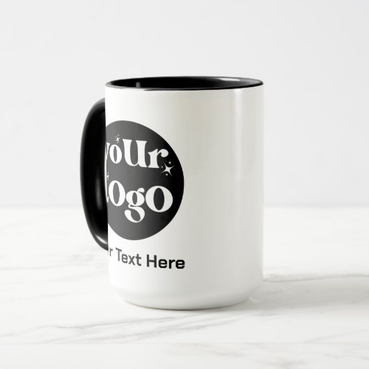 Minimalist Logo and Text Business マグカップ (正面左)