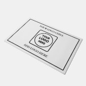 Minimalist Logo Black White Frame doormat ドアマット (アングル)