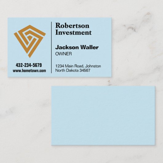 Minimalist Logo Calling Card for Any Business 名刺 (正面/裏面)