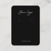Minimalist Logo Earring Display Card 名刺 (正面)
