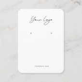 Minimalist Logo Earring Display Card 名刺 (正面)
