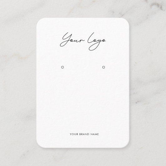 Minimalist Logo Earring Display Card 名刺 (正面)