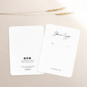 Minimalist Logo Earring Display Card 名刺