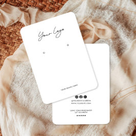 Minimalist Logo Earring Display Card 名刺