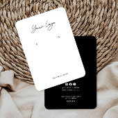 Minimalist Logo Earring Display Card 名刺