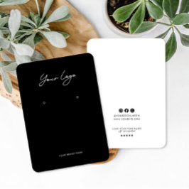 Minimalist Logo Earring Display Card 名刺