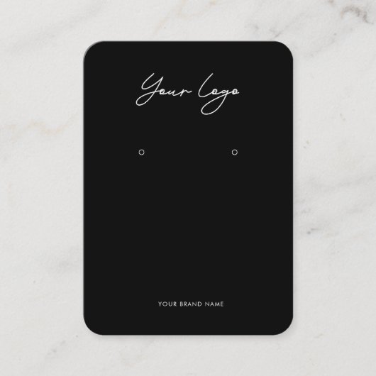 Minimalist Logo Earring Display Card 名刺 (正面)