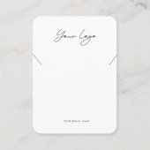 Minimalist Logo Necklace Display Card 名刺 (正面)