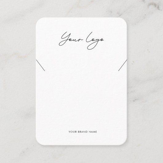 Minimalist Logo Necklace Display Card 名刺 (正面)