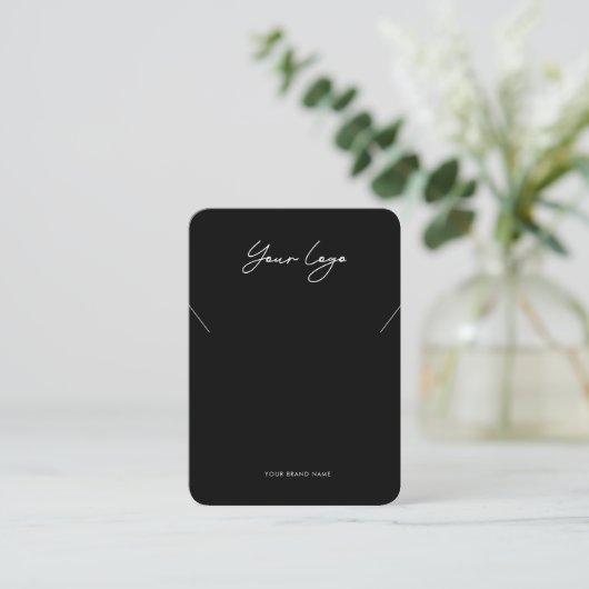 Minimalist Logo Necklace Display Card 名刺 (スタンド正面)