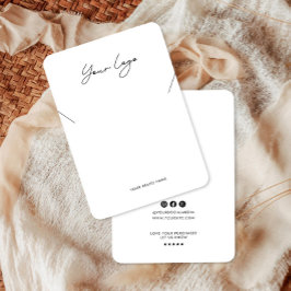 Minimalist Logo Necklace Display Card 名刺