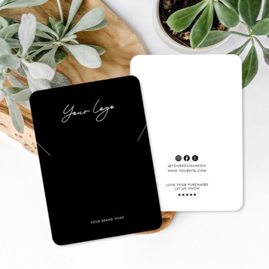Minimalist Logo Necklace Display Card 名刺