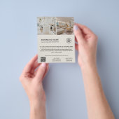 Minimalist Logo Photo Neutral Beige Business Flyer チラシ (手)