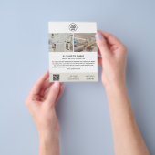Minimalist Logo Photo QR Business Flyer チラシ (手)