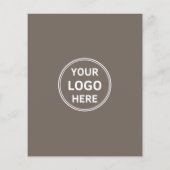 Minimalist Logo Photo QR Code Taupe Business Flyer チラシ (裏面)