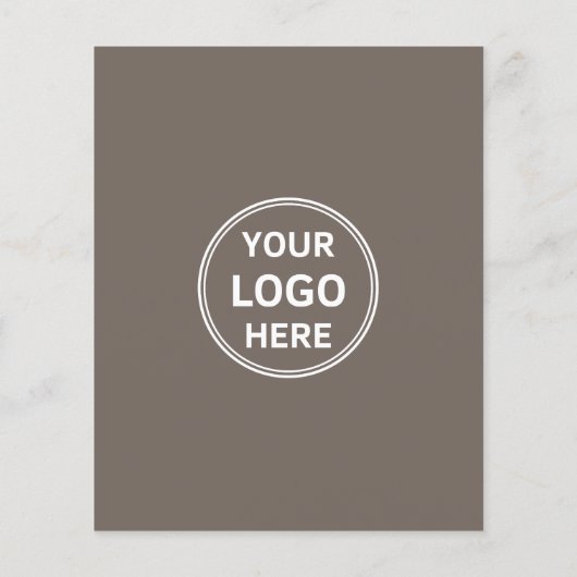 Minimalist Logo Photo QR Code Taupe Business Flyer チラシ (裏面)
