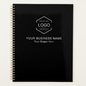 Minimalist Logo QR Code Business Black White Text プランナー手帳 (正面)
