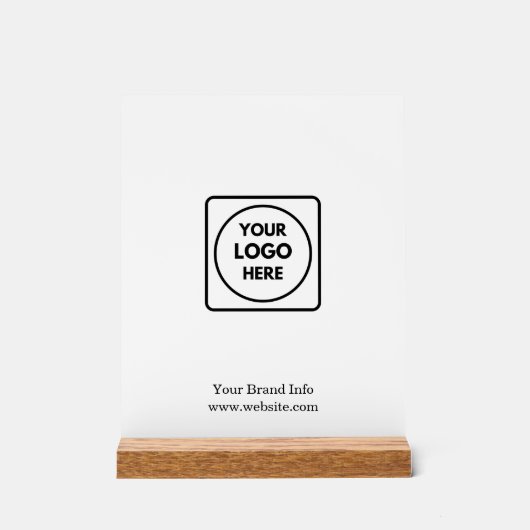Minimalist Logo | Simple Clean Branded Design アクリルサイン (正面)