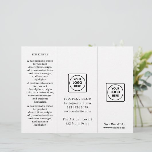 Minimalist Logo | Simple Custom Business Branding (スタンド正面)