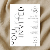 Minimalist Logo Simple Gala Dinner Business Event 招待状