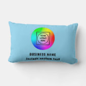 Minimalist Logo & Text Custom Lumbar Pillow ランバークッション (裏面)