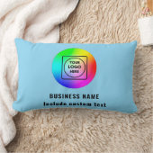 Minimalist Logo & Text Custom Lumbar Pillow ランバークッション (ブランケット)